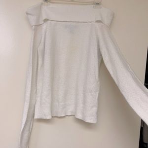 Forever 21 Off the Shoulder Sweater - white, large